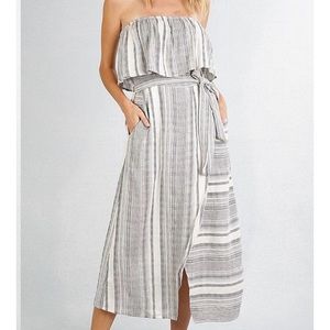 Brand New Striped strapless dress